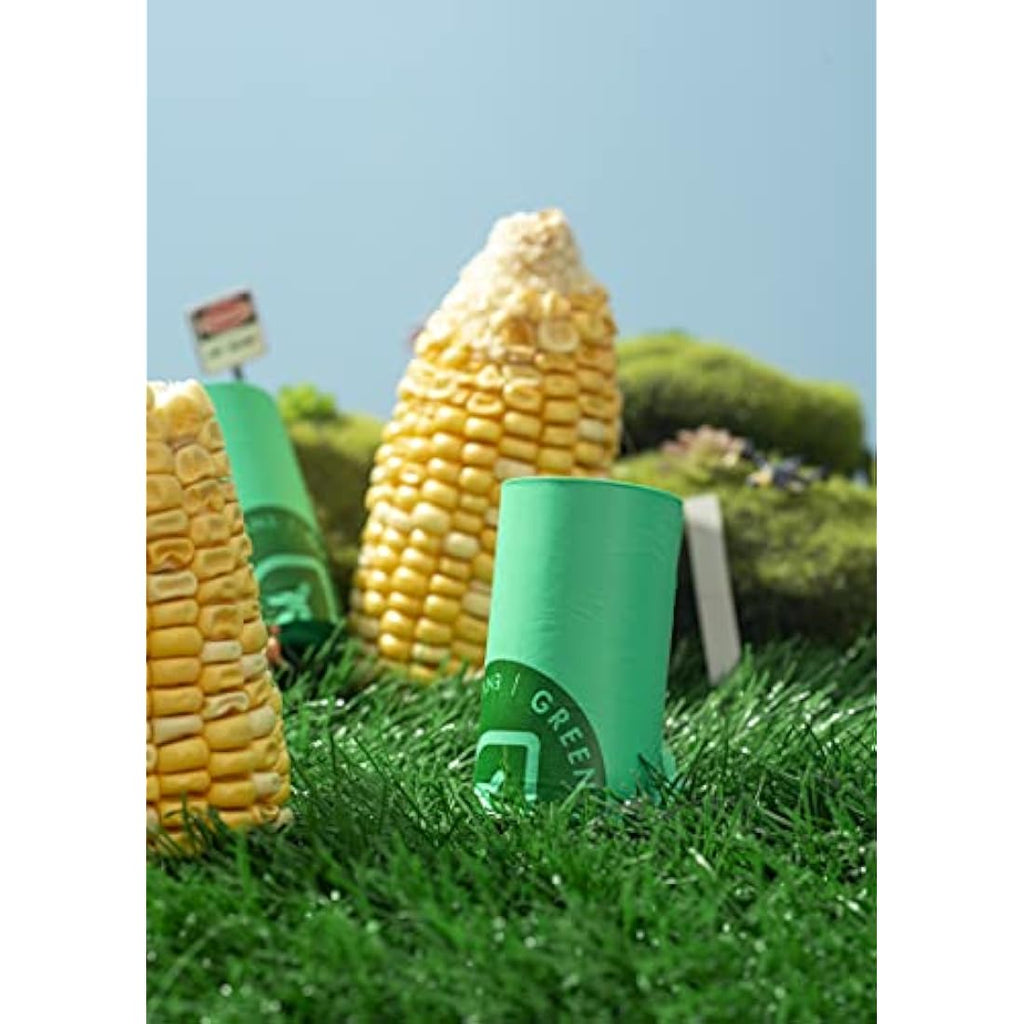 Green Maker Biodegradable 30% Thicker Dog Poop Bags 360 Dog Waste Bags Extra Thick Strong Made from Corn Starch Plants Based (Green) Bags Default Title Default Title