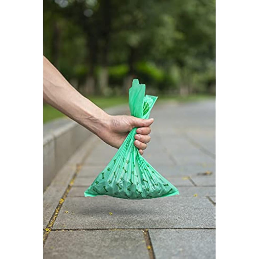 Green Maker Biodegradable 30% Thicker Dog Poop Bags 360 Dog Waste Bags Extra Thick Strong Made from Corn Starch Plants Based (Green) Bags Default Title Default Title