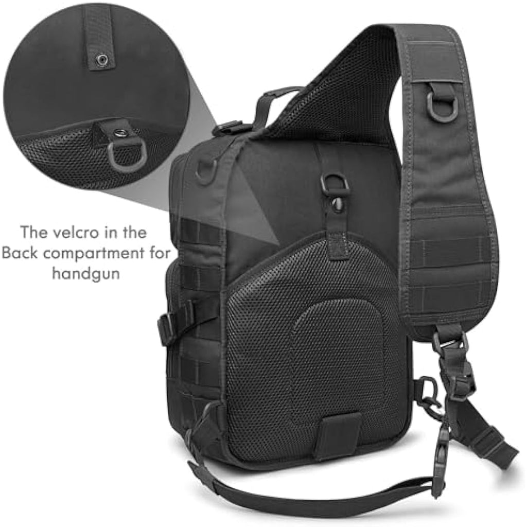 G4Free Tactical Sling Backpack Big Molle EDC Range Bag Pack Assault Military Shoulder Rucksack One Strap Daypack Internal Frame Backpacks Default Title Default Title