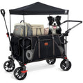 EVER ADVANCED 225L Festival Trolley on Wheels with Removable Canopy, 150KG Heavy Duty Camping Trolley, Push & Pull Beach Cart with 3 Large Pockets, Garden Folding wagon Fishing Carts & Wagons Default Title Default Title