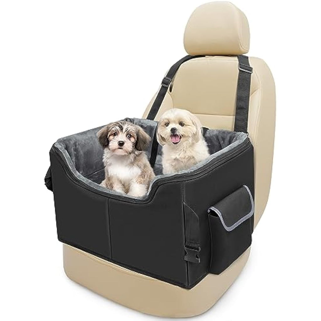 Babenest Dog Booster Car Seat, Extra Stable Pet Booster for Small to Medium-Sized Dogs Cats with Safety Leash, Washable Puppy Travel Car Seat Protector with Storage Pocket for Back Front Seat(M Black） Booster & Car Seats Default Title Default Title