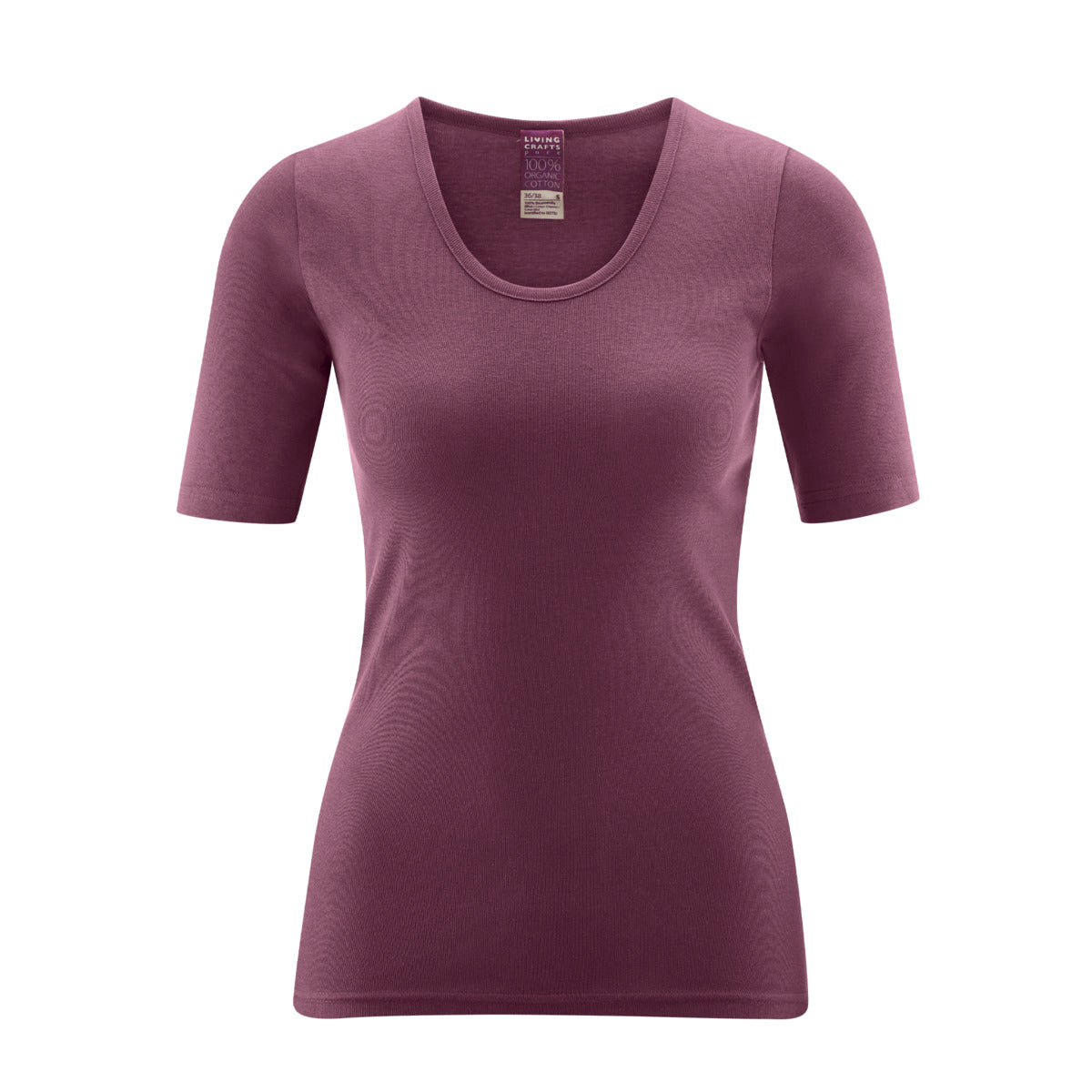 Organic Cotton Base Layer T-shirt: Womens S Black S / Black M / Black L / Black XL / Black S / Dark Rose M / Dark Rose L / Dark Rose XL / Dark Rose S / Natural M / Natural L / Natural XL / Natural