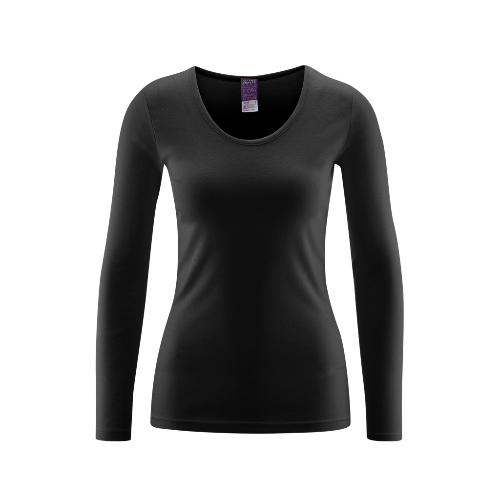 Organic Cotton Thermal Long Sleeve T-shirt: Womens S Black S / Black S / Dark Rose S / Natural S / Velvet Morning M / Black M / Dark Rose M / Natural M / Velvet Morning L / Black L / Dark Rose L / Natural L / Velvet Morning XL / Black XL / Dark Rose XL / Natural XL / Velvet Morning