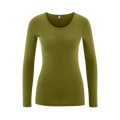 Wool & Organic Cotton Long Sleeve T-shirt: Womens XS Avocado XS / Avocado XS / Mid Blue XS / Potters Clay XS / Purple S / Avocado S / Mid Blue S / Potters Clay S / Purple M / Avocado M / Mid Blue M / Potters Clay M / Purple L / Avocado L / Mid Blue L / Potters Clay L / Purple XL / Avocado XL / Mid Blue XL / Potters Clay XL / Purple