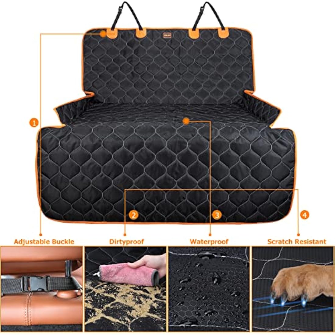 JOEJOY Car Boot Liners for Dogs - Upgrade Car Boot Protector for Dogs Nonslip Boot Cover- Waterproof Dog Seat Cover for Truck SUV Bumper Protection Seat Covers Default Title Default Title