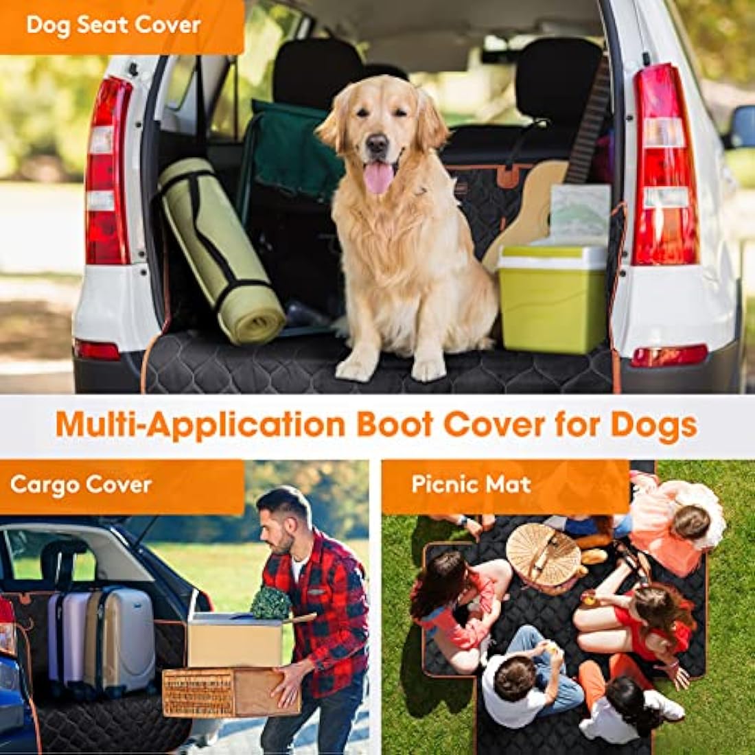 JOEJOY Car Boot Protector, Nonslip Waterproof Dog Car Seat Cover with Enduring Antifouling Liner, Side Protection and Easy to Clean, Boot Protector Blanket for Truck, SUV Seat Covers Default Title Default Title