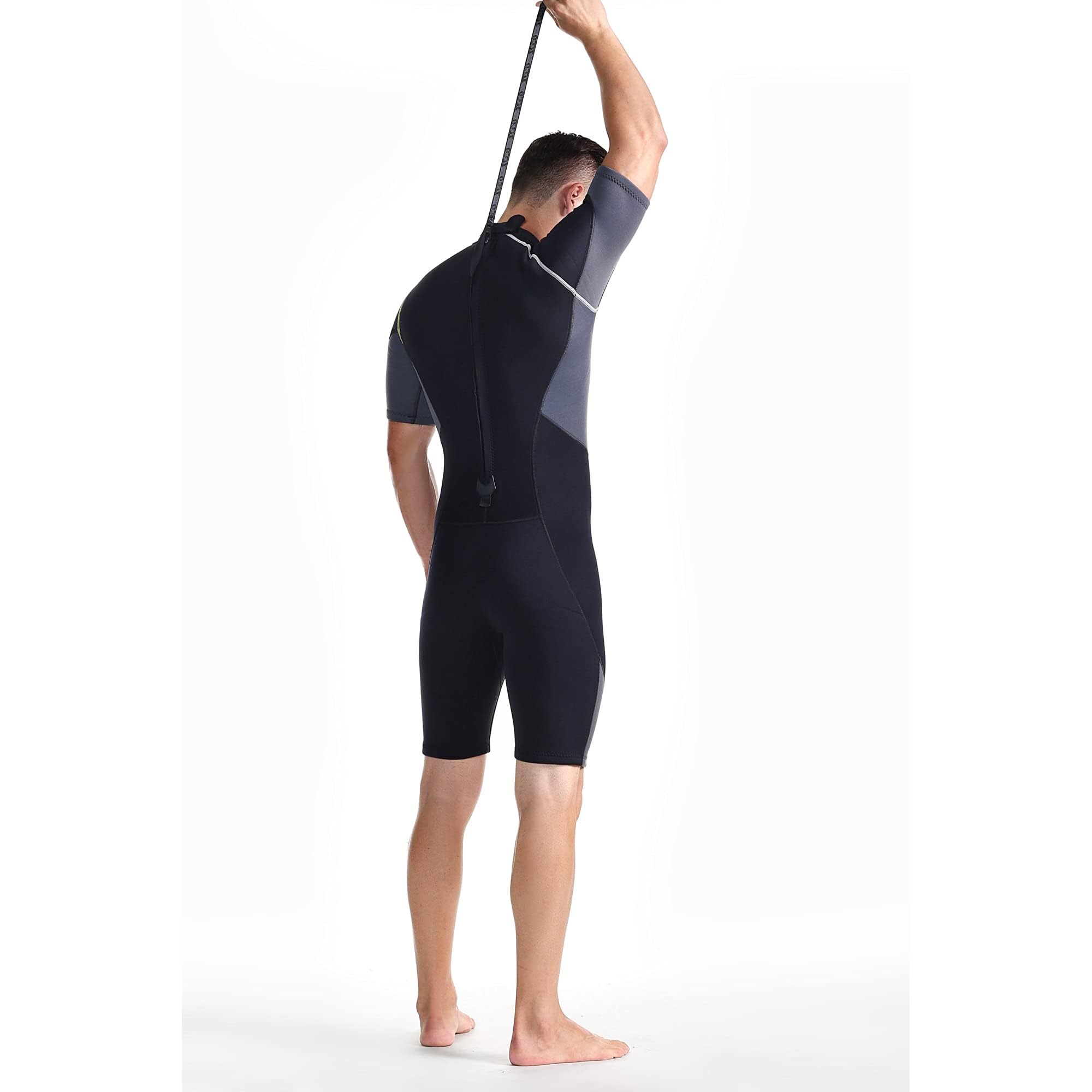 ZCCO Men's Shorty Wetsuits 1.5mm Neoprene Back Zip Short Sleeve for Scuba Diving,Spearfishing,Snorkeling,Surfing?2XL
