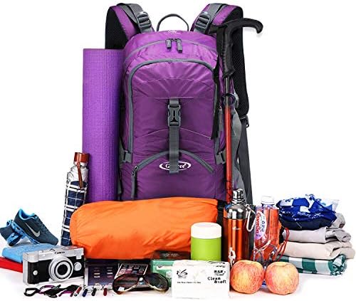 G4Free 45L Hiking Backpacks with Rain Cover Waterproof Trekking Backpack Travel Backpack Outdoor Camping Mountaineering Hiking for Men Women Internal Frame Backpacks Default Title Default Title