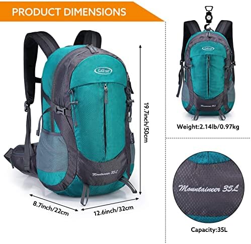 G4Free 35L Waterproof Hiking Backpack Outdoor Backpack Trekking Daypack for Camping Hiking Backpacking Climbing with Rain Cover Internal Frame Backpacks Default Title Default Title
