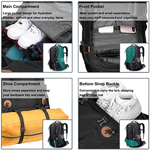 G4Free Hiking Backpack 50L Waterproof Backpack with Rain Cover for Mountaineering Travel Camping Trekking Outdoor Sports for Men Women External Frame Backpacks Default Title Default Title