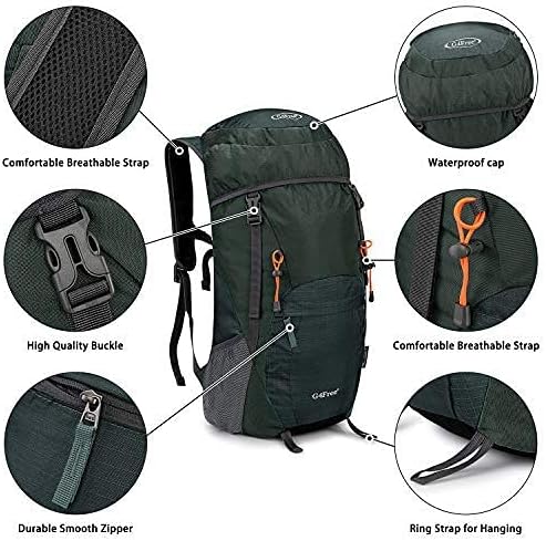 G4Free 40L Rucksack Foldable Hiking Backpack Ultra Lightweight Camping Daypack Internal Frame Backpacks Default Title Default Title