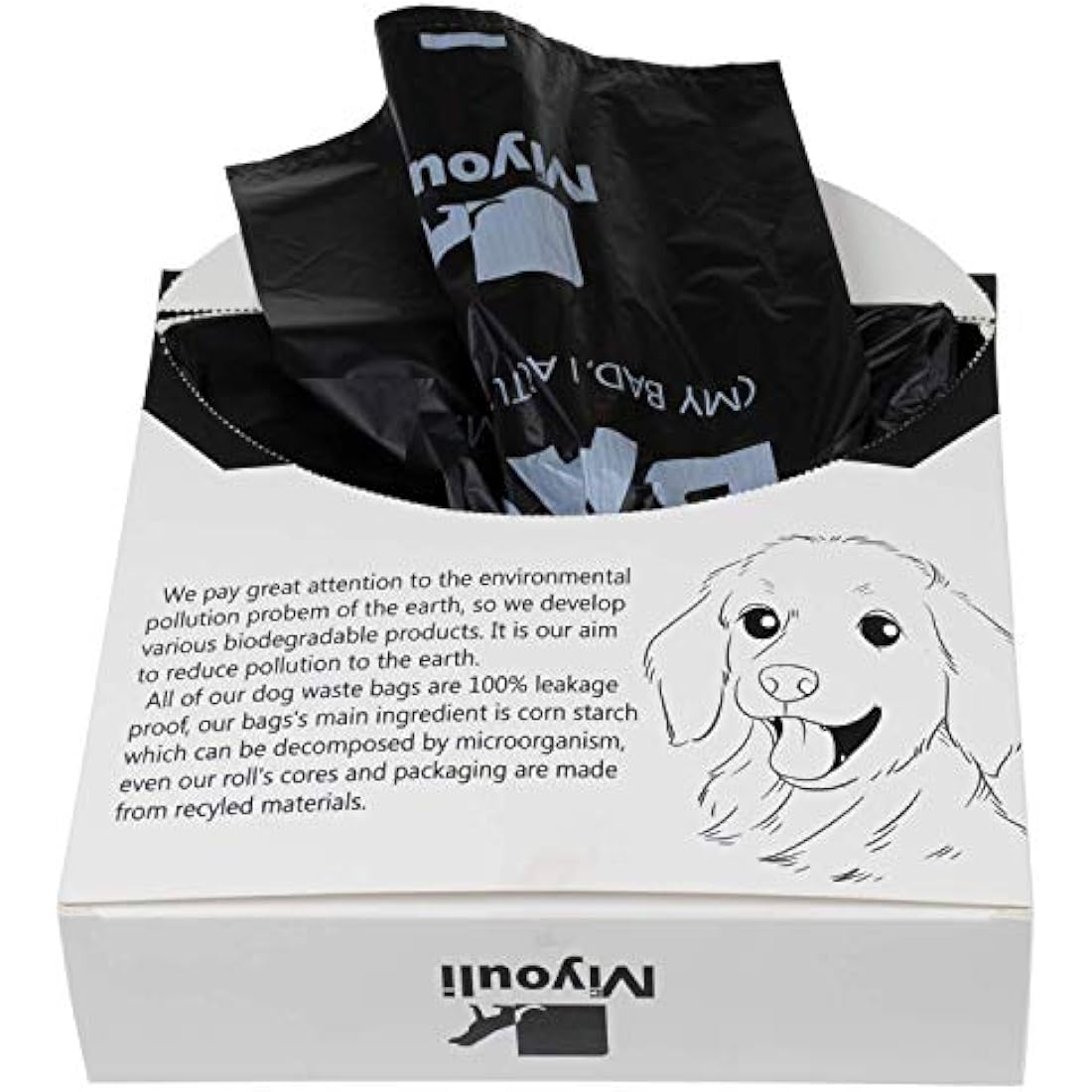300 Counts Extra Thick Black Biodegradable Pet Poop Waste Bags With Handles for Dogs, Ocean Wind-Scented Bags Default Title Default Title