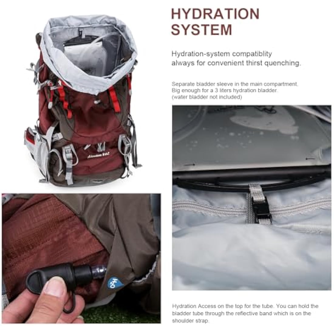 MOUNTAINTOP Hiking Backpack 80L Waterproof Mountaineering Backpack Large Camping Trekking Rucksack Multifunctional Climbing with Rain Cover External Frame Backpacks Default Title Default Title