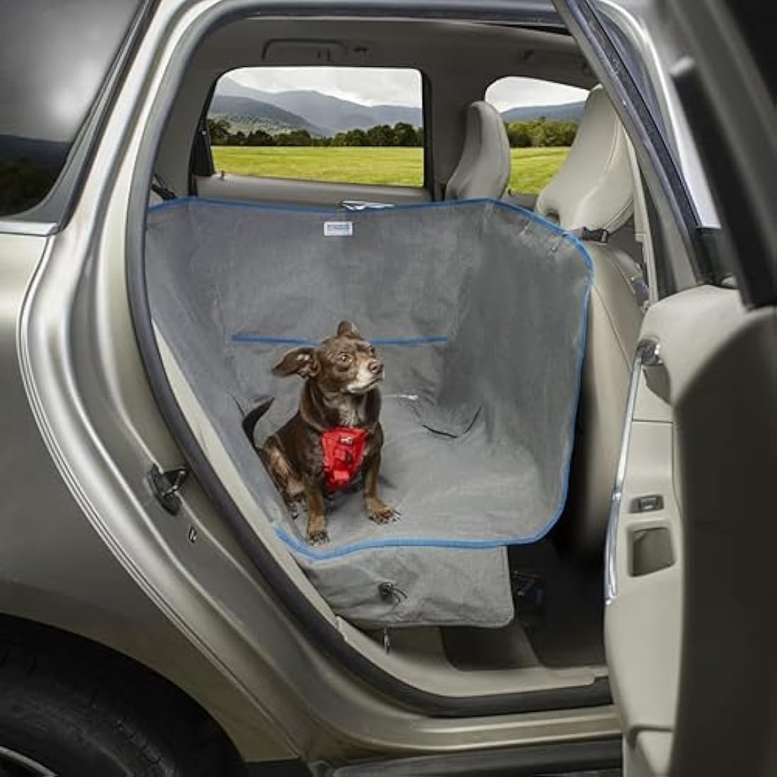 Kurgo Heather Half Hammock, Dog Car Seat Protector, Waterproof & Stain-Resistant, Secure Fit, Charcoal Grey Seat Covers Default Title Default Title