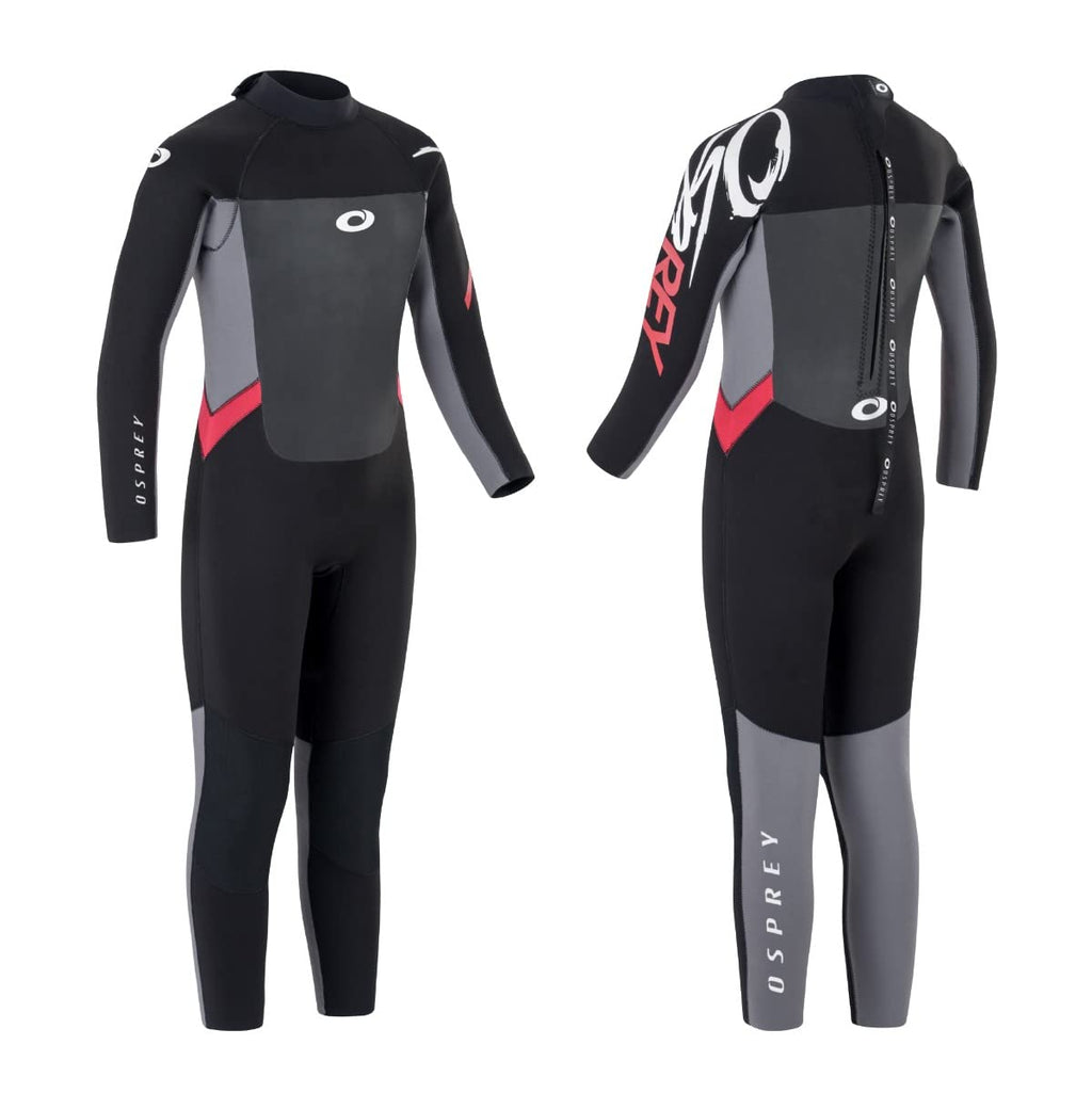 Osprey Boys Full Length 5 mm Winter Wetsuit, Kids Neoprene Surfing Bodyboarding Wetsuit, Origin, Red, Medium Short Wetsuits Default Title Default Title