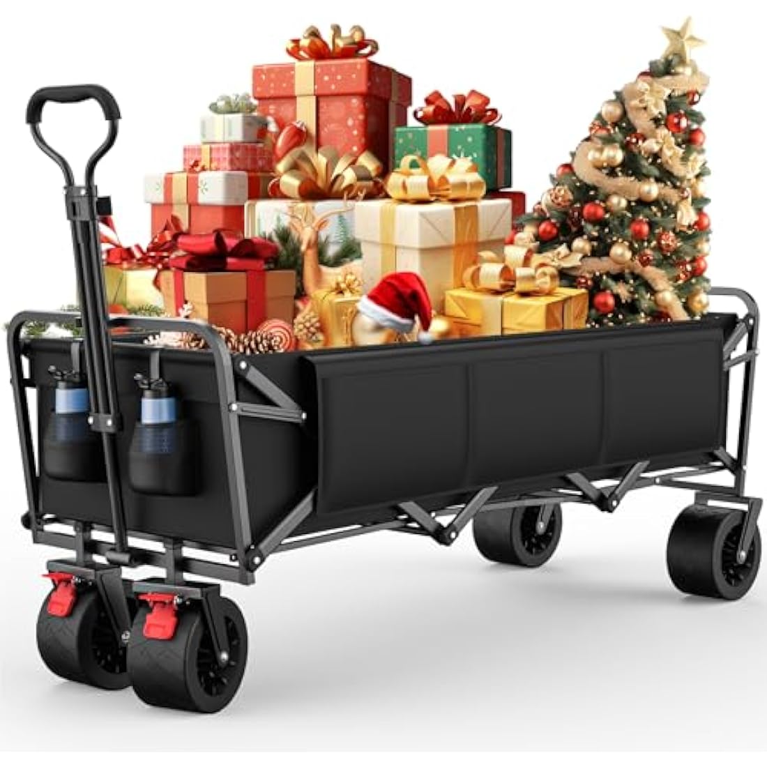 Folding Camping Trolley - Festival Trolley on Wheels Morpilot Portable Foldable Wagon 330lbs Beach Heavy-Duty Cart Picnic Transporter for Outdoor Shopping Sports Fishing Garden Carts & Wagons Default Title Default Title