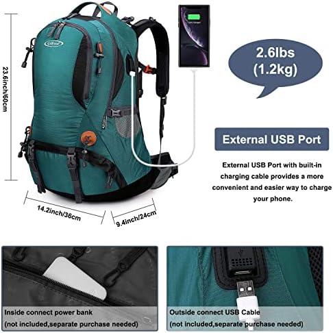 G4Free Hiking Backpack 50L Waterproof Backpack with Rain Cover for Mountaineering Travel Camping Trekking Outdoor Sports for Men Women External Frame Backpacks Default Title Default Title