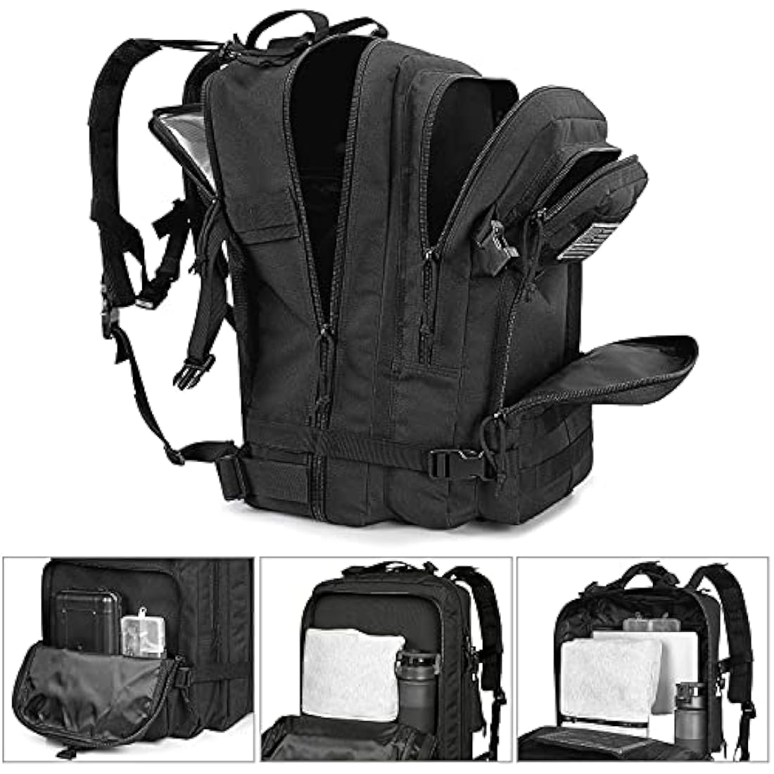 G4Free 50L Tactical Backpack Army Military Bag Water Resistant Molle Rucksack for Outdoor Fishing Hiking Camping Trekking Hunting Travelling Internal Frame Backpacks Default Title Default Title