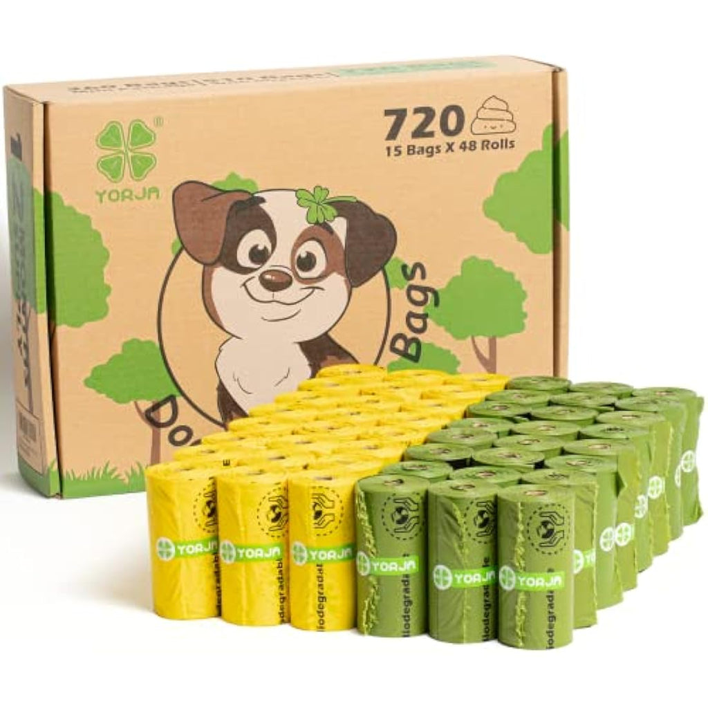 YORJA Dog Poo Bags, 720 Pet Poop Bags, Extra Thick and Strong 100% Leak-Proof Biodegradable Waste Bags Bags Default Title Default Title