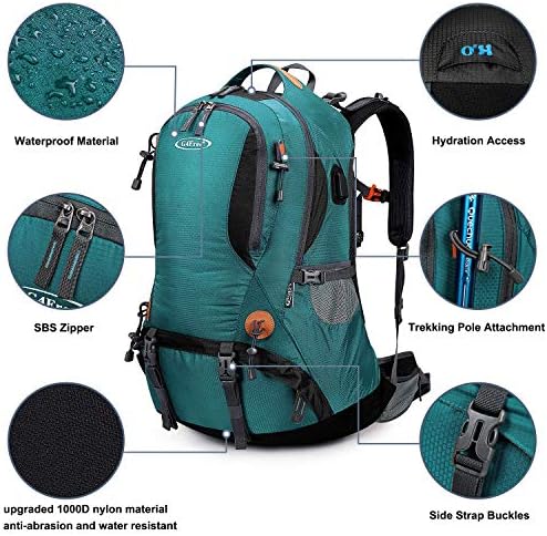 G4Free Hiking Backpack 50L Waterproof Backpack with Rain Cover for Mountaineering Travel Camping Trekking Outdoor Sports for Men Women External Frame Backpacks Default Title Default Title