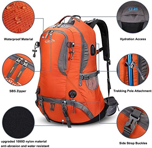 G4Free Hiking Backpack 50L Waterproof Backpack with Rain Cover for Mountaineering Travel Camping Trekking Outdoor Sports for Men Women External Frame Backpacks Default Title Default Title