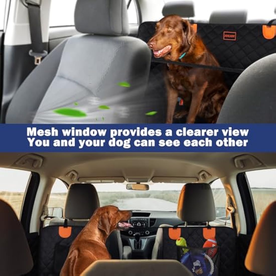 JOEJOY Back Seat Extender for Dogs - Dog Car Seat Cover for Dogs Waterproof & Foldable, Non-Slip Back Seat Cover with Hard Bottom for Cars, Trucks and SUVs, Suit for Travel Camping Seat Covers Default Title Default Title