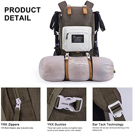 MOUNTAINTOP 40L Hiking Backpack Water Resistant Mens Women Rucksack for Trekking, Traveling, Camping, Cycling, Climbing Internal Frame Backpacks Default Title Default Title