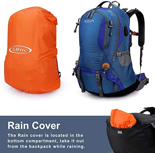 G4Free Hiking Backpack 50L Waterproof Backpack with Rain Cover for Mountaineering Travel Camping Trekking Outdoor Sports for Men Women External Frame Backpacks Default Title Default Title