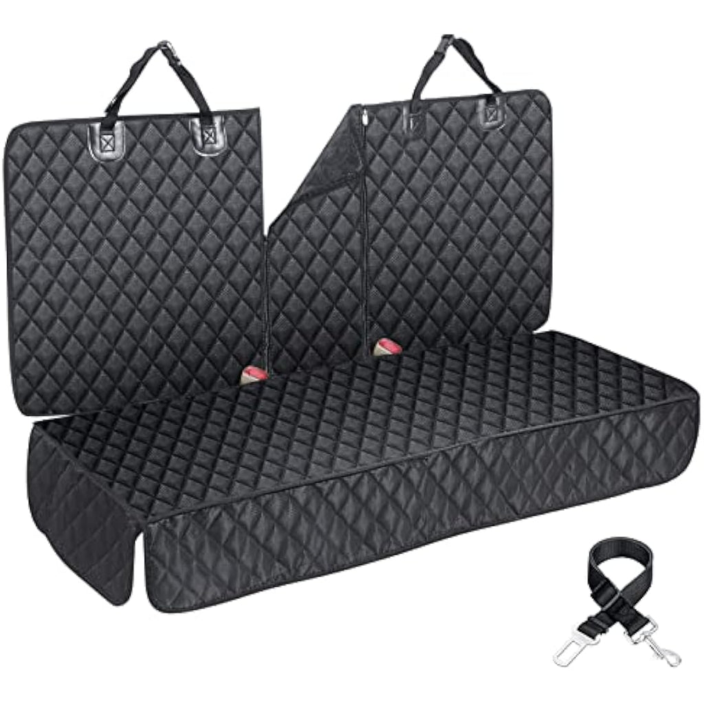 ANOSOSPECIAL Dog Car Seat Cover for Back Seat Cover for Kids ISOFIX with Dog Seat Belt Non Stick Fur Car Seat Protector for Dogs Nonslip Water Proof Durable for Truck SUV（Black ISOFIX-Large） Seat Covers Default Title Default Title