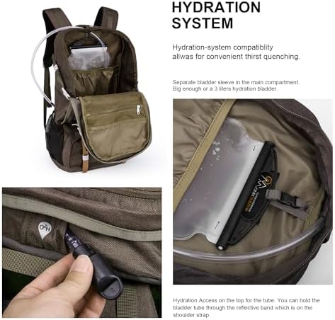 MOUNTAINTOP 40L Hiking Backpack Water Resistant Mens Women Rucksack for Trekking, Traveling, Camping, Cycling, Climbing Internal Frame Backpacks Default Title Default Title