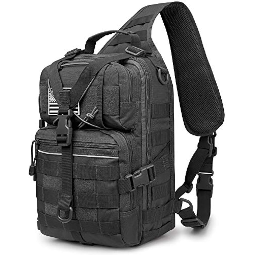G4Free Tactical Sling Backpack Big Molle EDC Range Bag Pack Assault Military Shoulder Rucksack One Strap Daypack Internal Frame Backpacks Default Title Default Title