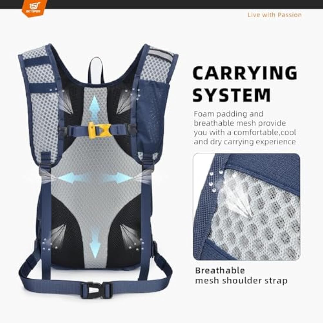 SKYSPER Small Hiking Backpack - 15L Travel Backpack Lightweight Bag Water Resistant Walking Backpack for Women Men Internal Frame Backpacks Default Title Default Title
