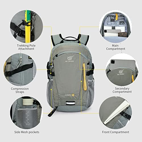 SKYSPER Small Hiking Backpack, 20L Lightweight Travel Backpacks Hiking Daypack Rucksack Women Men for Trekking Backpacking Outdoor Sports Internal Frame Backpacks Default Title Default Title