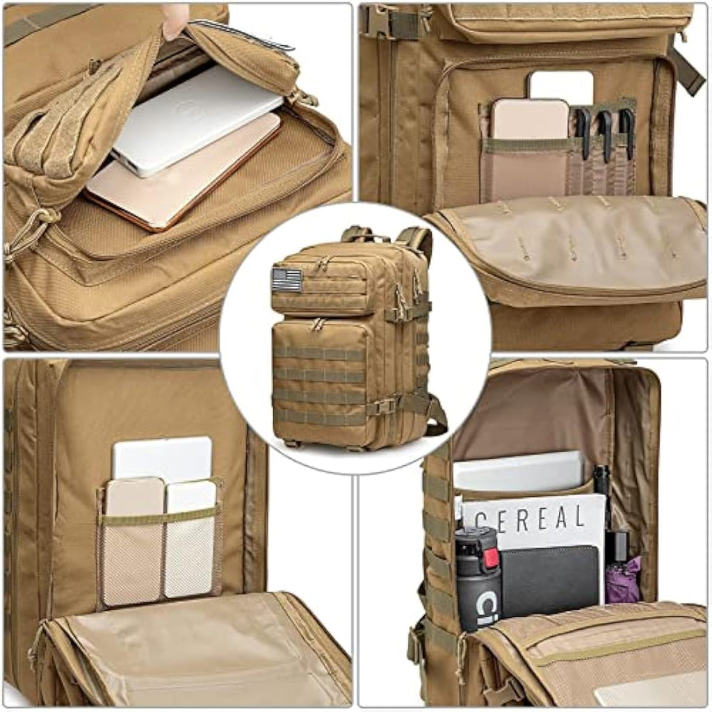 G4Free 40L Molle Backpack Large Pack Molle Shoulder Bag Rucksacks Daypack for Outdoor Hiking Camping Trekking Hunting Internal Frame Backpacks Default Title Default Title