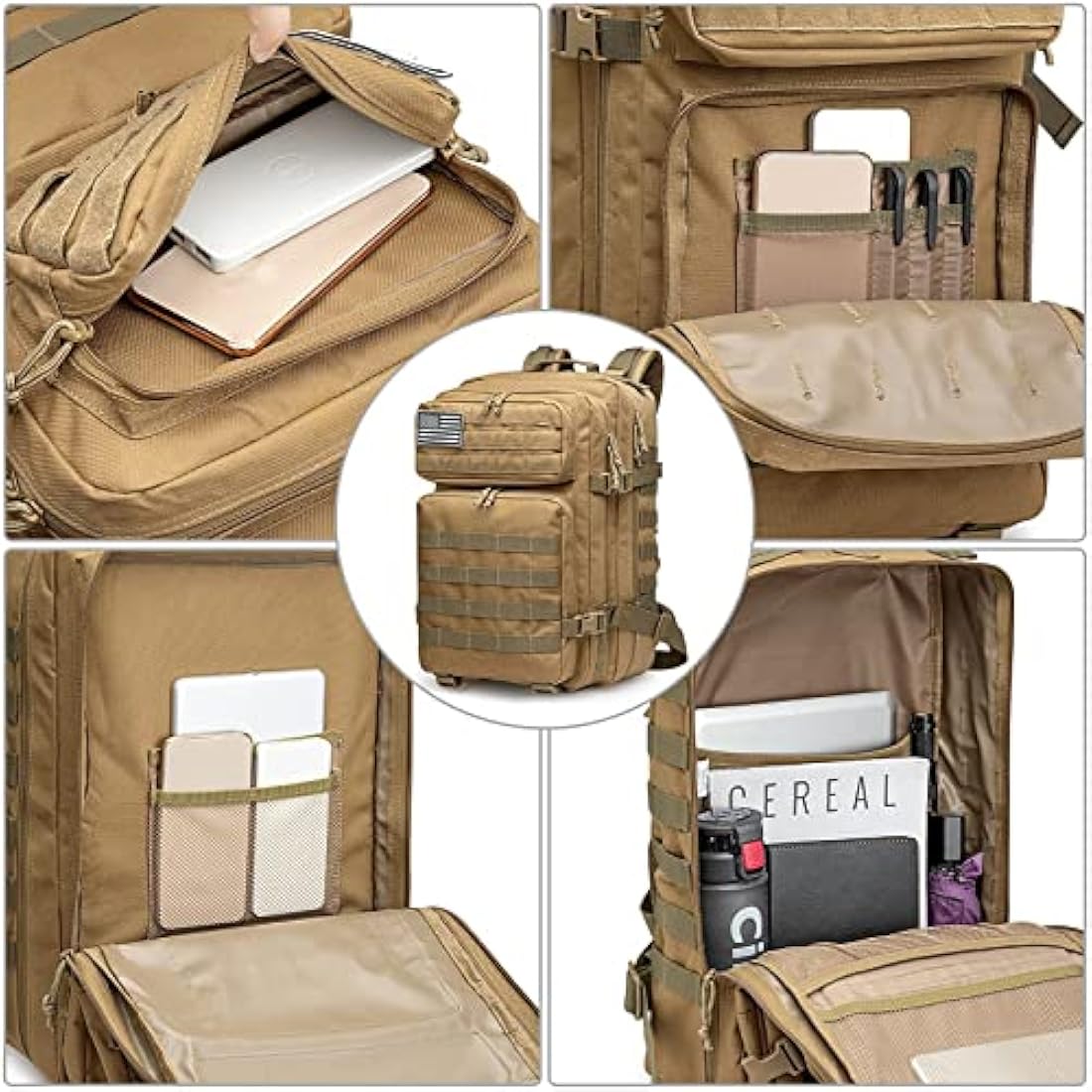 G4Free 40L Molle Backpack Large Pack Molle Shoulder Bag Rucksacks Daypack for Outdoor Hiking Camping Trekking Hunting Internal Frame Backpacks Default Title Default Title