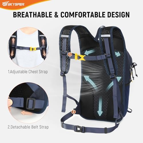 SKYSPER Small Hiking Backpack 15L Lightweight Day Pack Travel Hiking Daypack for Women Men Internal Frame Backpacks Default Title Default Title
