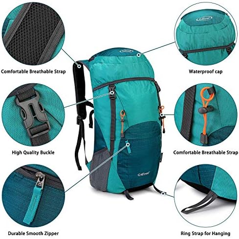 G4Free 40L Rucksack Foldable Hiking Backpack Ultra Lightweight Camping Daypack Internal Frame Backpacks Default Title Default Title