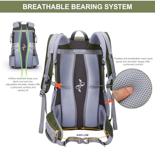 MOUNTAINTOP 40L Hiking Backpacks Trekking Rucksack Light Daypacks for Travel Camping Climbing Mountaineer Outdoor Sport Internal Frame Backpacks Default Title Default Title