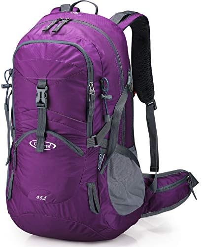 G4Free 45L Hiking Backpacks with Rain Cover Waterproof Trekking Backpack Travel Backpack Outdoor Camping Mountaineering Hiking for Men Women Internal Frame Backpacks Default Title Default Title