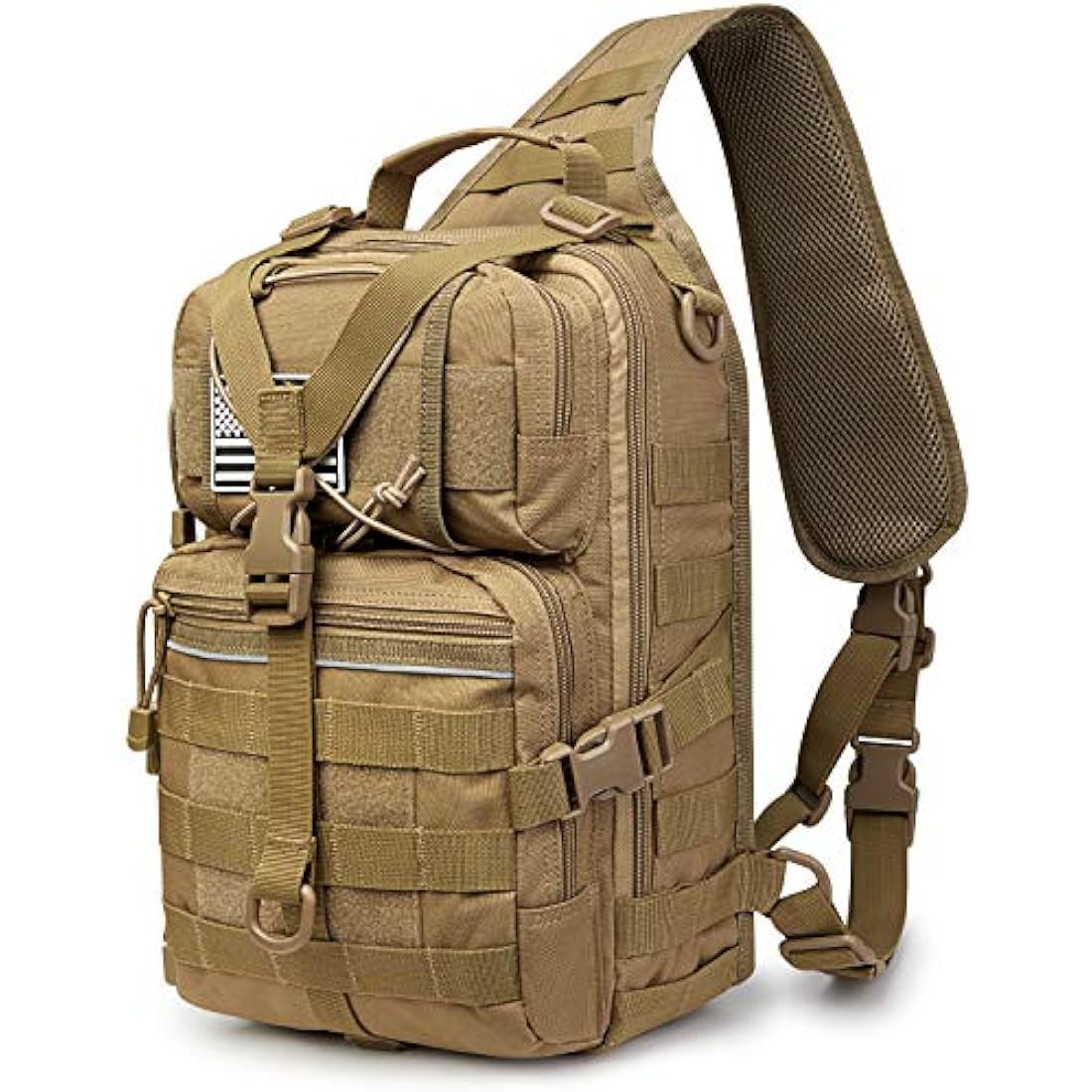 G4Free Tactical Sling Backpack Big Molle EDC Range Bag Pack Assault Military Shoulder Rucksack One Strap Daypack Internal Frame Backpacks Default Title Default Title