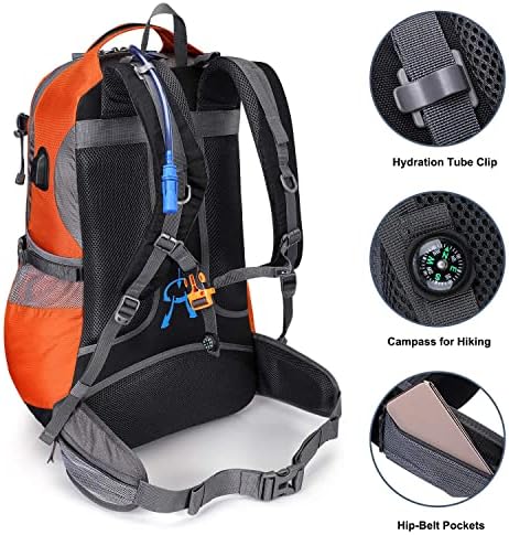 G4Free Hiking Backpack 50L Waterproof Backpack with Rain Cover for Mountaineering Travel Camping Trekking Outdoor Sports for Men Women External Frame Backpacks Default Title Default Title