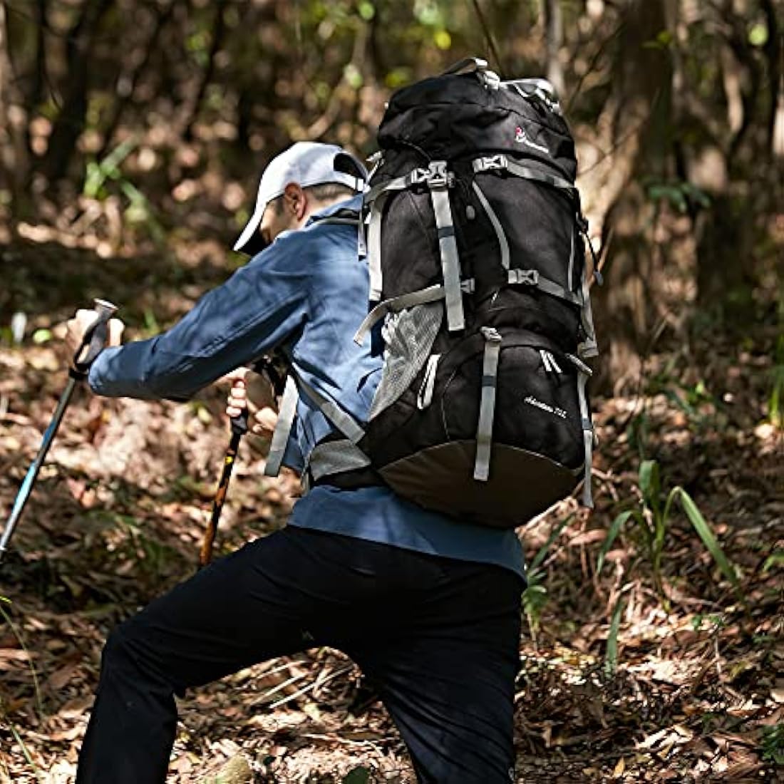 MOUNTAINTOP 70L Hiking Backpack water-resistant Internal Frame Backpacks Large Trekking Mountaineering Rucksack with Rain Cover for Men Women Cover Outdoor External Frame Backpacks Default Title Default Title