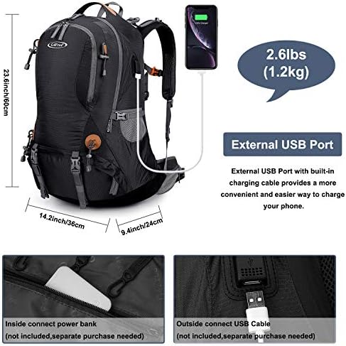 G4Free Hiking Backpack 50L Waterproof Backpack with Rain Cover for Mountaineering Travel Camping Trekking Outdoor Sports for Men Women External Frame Backpacks Default Title Default Title