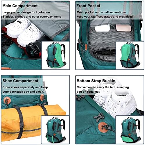 G4Free Hiking Backpack 50L Waterproof Backpack with Rain Cover for Mountaineering Travel Camping Trekking Outdoor Sports for Men Women External Frame Backpacks Default Title Default Title