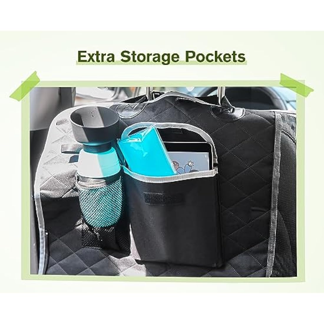 pecute Dog Car Seat Cover, Car Seat Cover for Dogs with Viewing Window/Side Flaps/Storage Bags, Dog Hammock Scratch Proof Nonslip Back Seat Protector for Cars Trucks SUV(146x136cm) Seat Covers Default Title Default Title