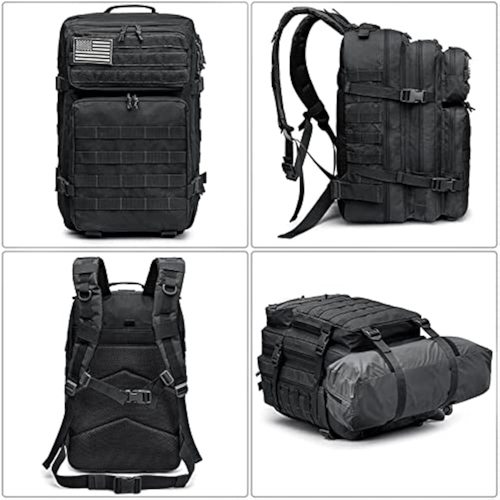 G4Free 40L Molle Backpack Large Pack Molle Shoulder Bag Rucksacks Daypack for Outdoor Hiking Camping Trekking Hunting Internal Frame Backpacks Default Title Default Title