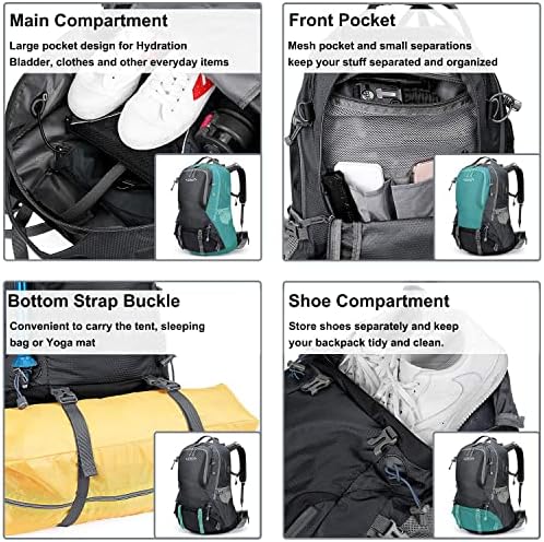G4Free Hiking Backpack 50L Waterproof Backpack with Rain Cover for Mountaineering Travel Camping Trekking Outdoor Sports for Men Women Internal Frame Backpacks Default Title Default Title