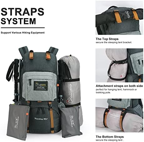 MOUNTAINTOP 40L Hiking Backpack Water Resistant Mens Women Rucksack for Trekking, Traveling, Camping, Cycling, Climbing Internal Frame Backpacks Default Title Default Title