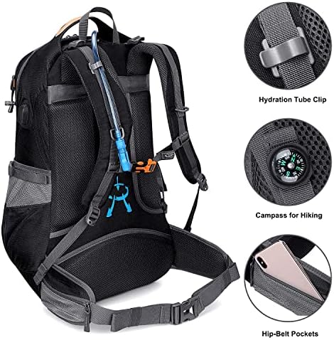 G4Free Hiking Backpack 50L Waterproof Backpack with Rain Cover for Mountaineering Travel Camping Trekking Outdoor Sports for Men Women External Frame Backpacks Default Title Default Title