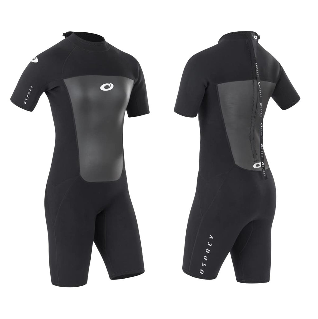 Osprey Women's Shorty 3 mm Summer Wetsuit, Adult Short Sleeve Neoprene Surfing Diving Wetsuit, Origin, Multiple Colours, S Wetsuits Default Title Default Title